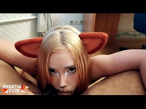 ❤️ キツネがチンポを飲み込み、口の中にザーメンを出す ロシアポルノ ❌️❤